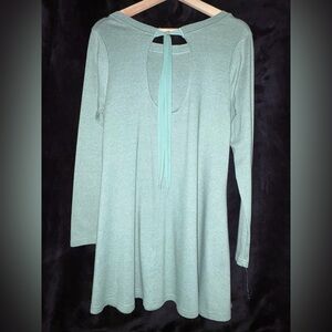 Easel Swing Dress or Tunic in Dusty Teal.  Sz S